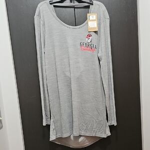 Rivalry Threads Gray Georgia Bulldogs Women's Long Sleeve Tee